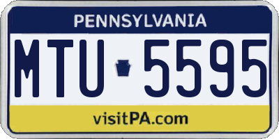 PA license plate MTU5595