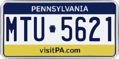 PA license plate MTU5621