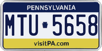PA license plate MTU5658