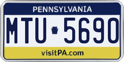 PA license plate MTU5690