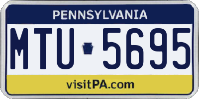 PA license plate MTU5695