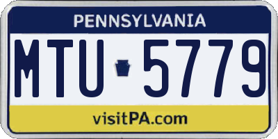 PA license plate MTU5779