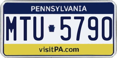 PA license plate MTU5790