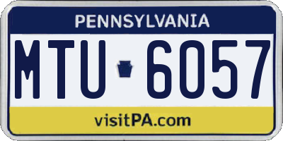 PA license plate MTU6057