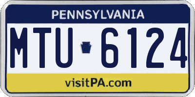 PA license plate MTU6124
