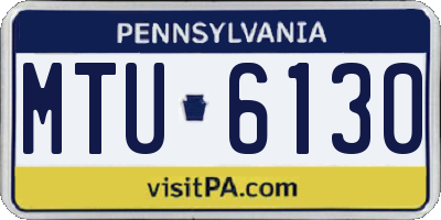 PA license plate MTU6130