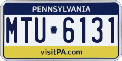 PA license plate MTU6131