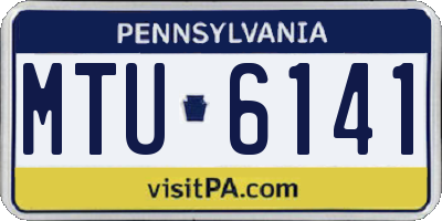 PA license plate MTU6141