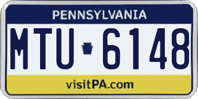 PA license plate MTU6148