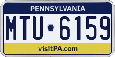 PA license plate MTU6159