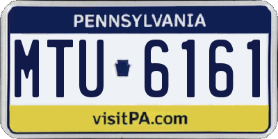 PA license plate MTU6161