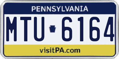 PA license plate MTU6164