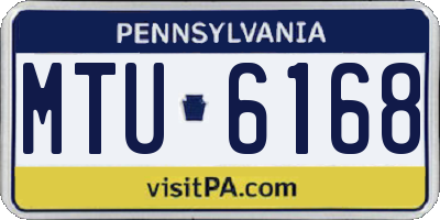 PA license plate MTU6168