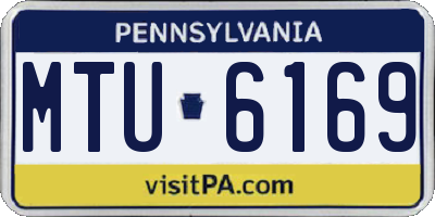 PA license plate MTU6169