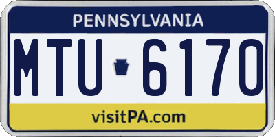 PA license plate MTU6170