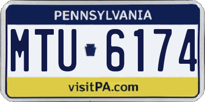 PA license plate MTU6174