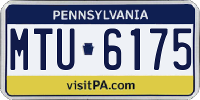 PA license plate MTU6175