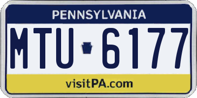 PA license plate MTU6177