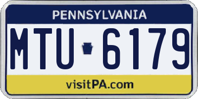 PA license plate MTU6179