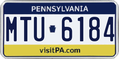 PA license plate MTU6184