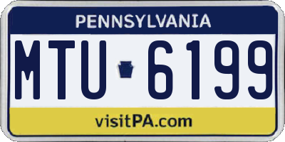 PA license plate MTU6199