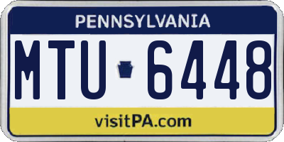 PA license plate MTU6448
