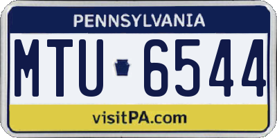 PA license plate MTU6544