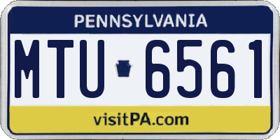 PA license plate MTU6561