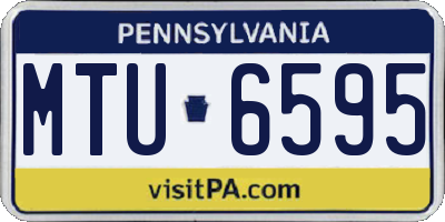PA license plate MTU6595