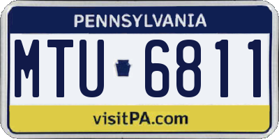 PA license plate MTU6811