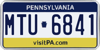PA license plate MTU6841