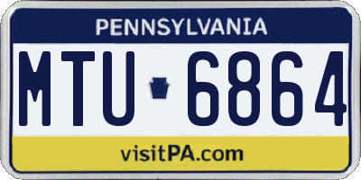 PA license plate MTU6864