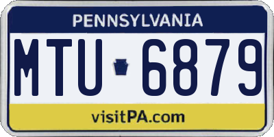 PA license plate MTU6879