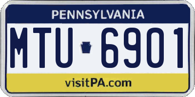 PA license plate MTU6901