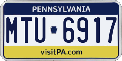 PA license plate MTU6917