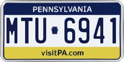 PA license plate MTU6941