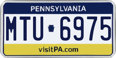 PA license plate MTU6975