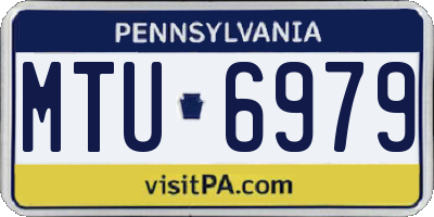 PA license plate MTU6979