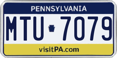 PA license plate MTU7079