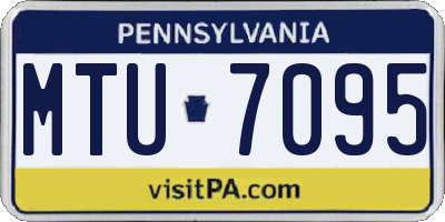 PA license plate MTU7095