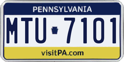 PA license plate MTU7101