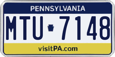 PA license plate MTU7148