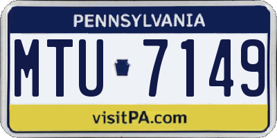 PA license plate MTU7149