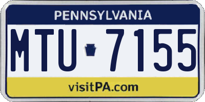 PA license plate MTU7155