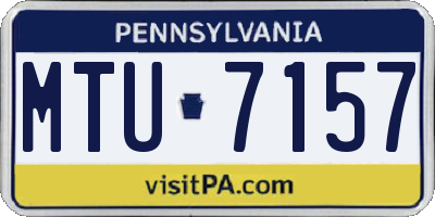 PA license plate MTU7157