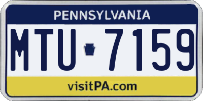 PA license plate MTU7159