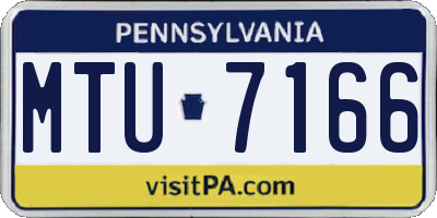 PA license plate MTU7166