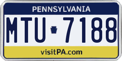 PA license plate MTU7188