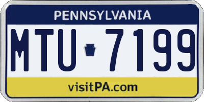 PA license plate MTU7199