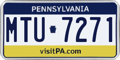 PA license plate MTU7271